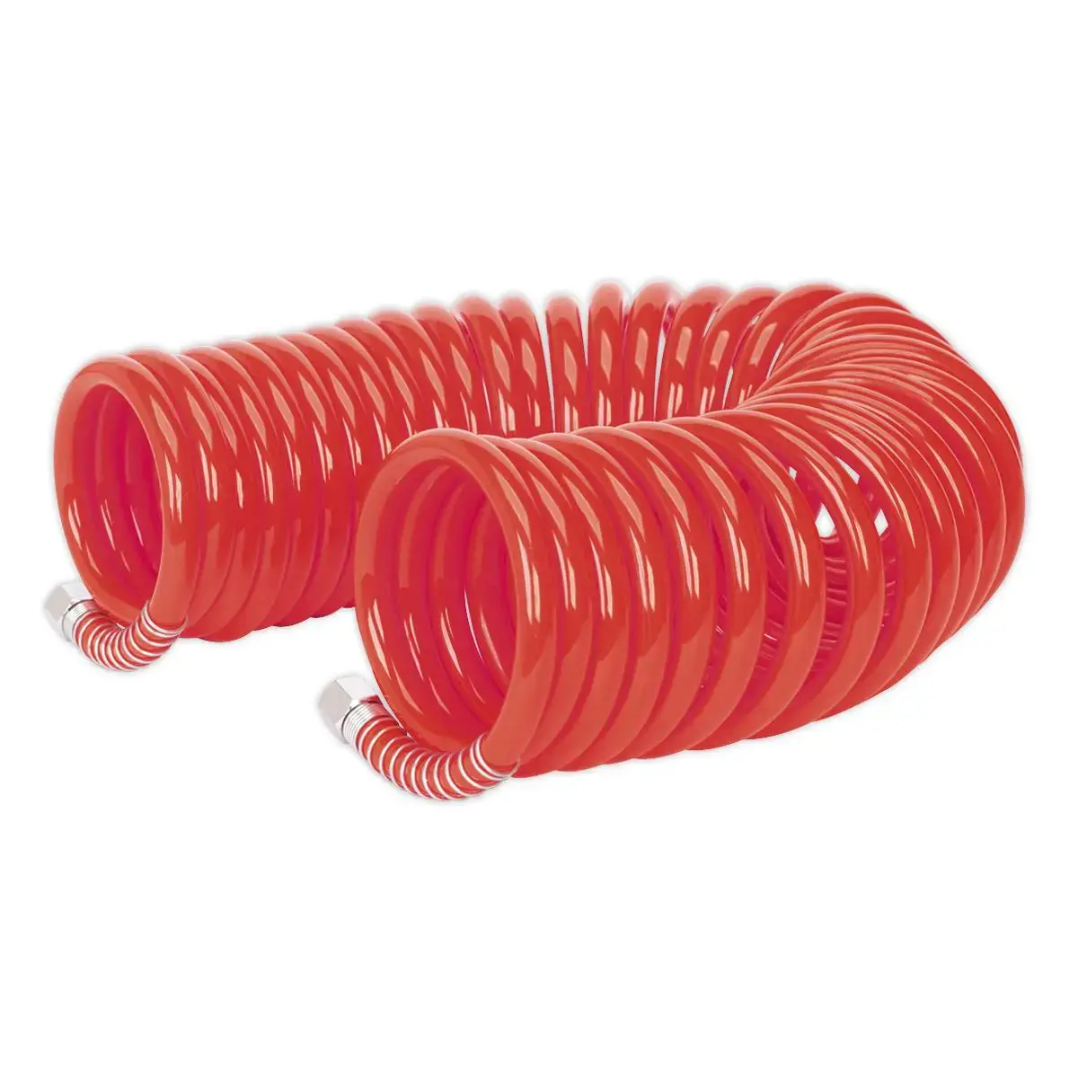Sealey Pu Coiled Air Hose 10M X Ø8mm With 1/4"Bsp Unions 1