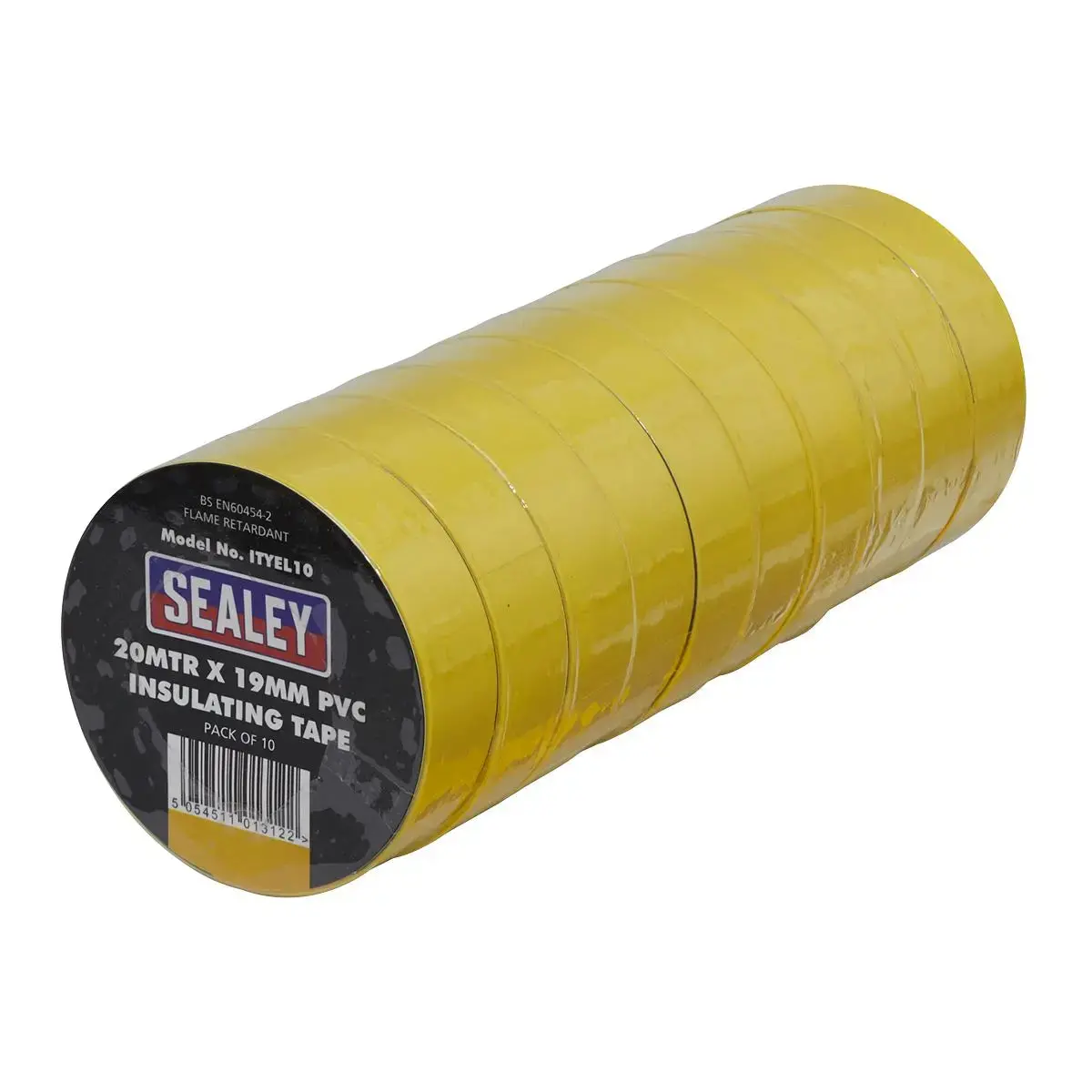 Sealey Pvc Insulating Tape 19Mm X 20M Yellow Pack Of 10 2