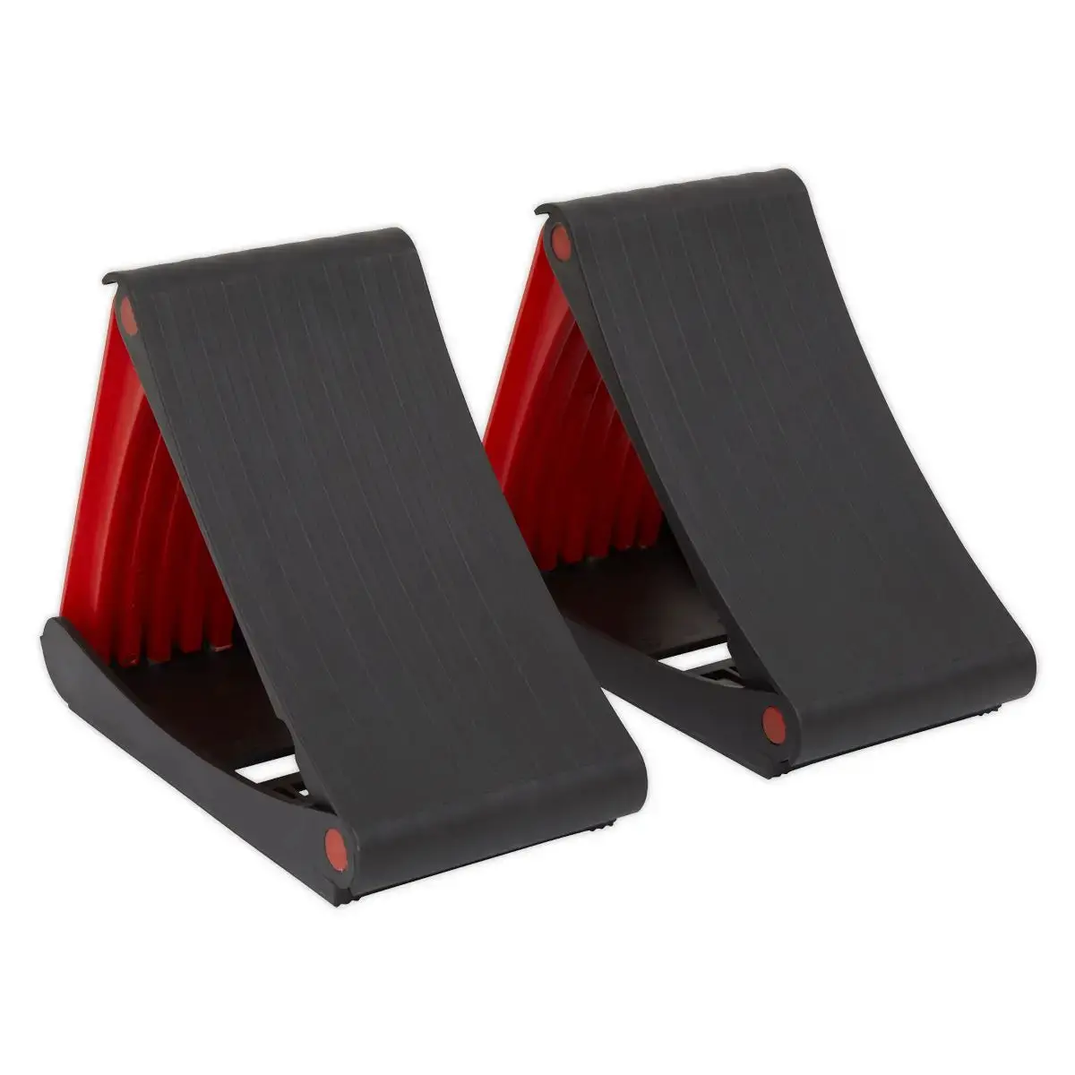 Sealey Pair Of Folding Wheel Chocks 1