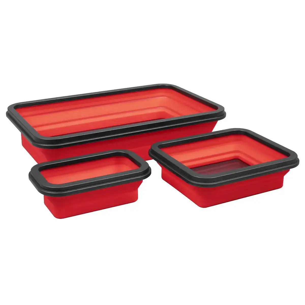 Sealey Parts Tray Collapsible Magnetic - Set Of 3 1