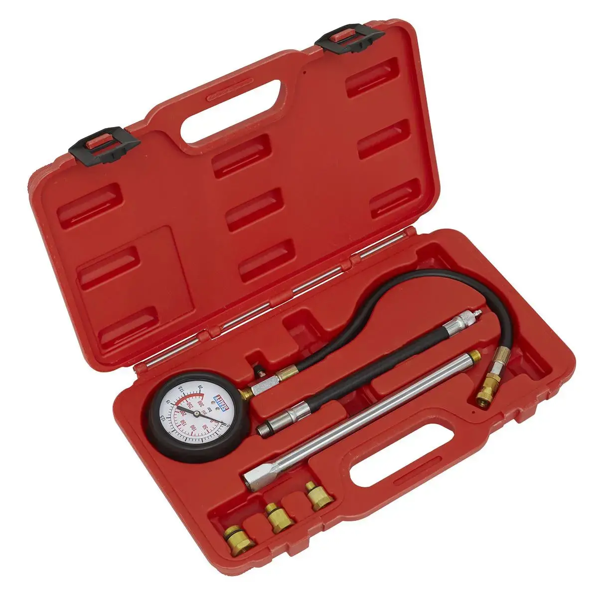 Sealey Petrol Engine Compression Tester Deluxe Kit 6Pc 1