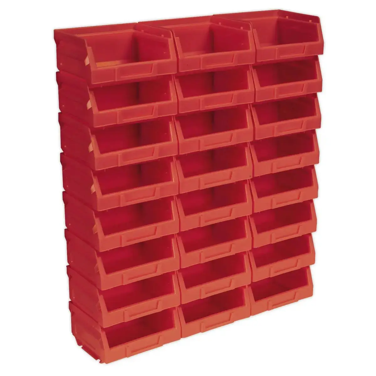 Sealey Plastic Storage Bin 105 X 85 X 55Mm - Red Pack Of 24 1