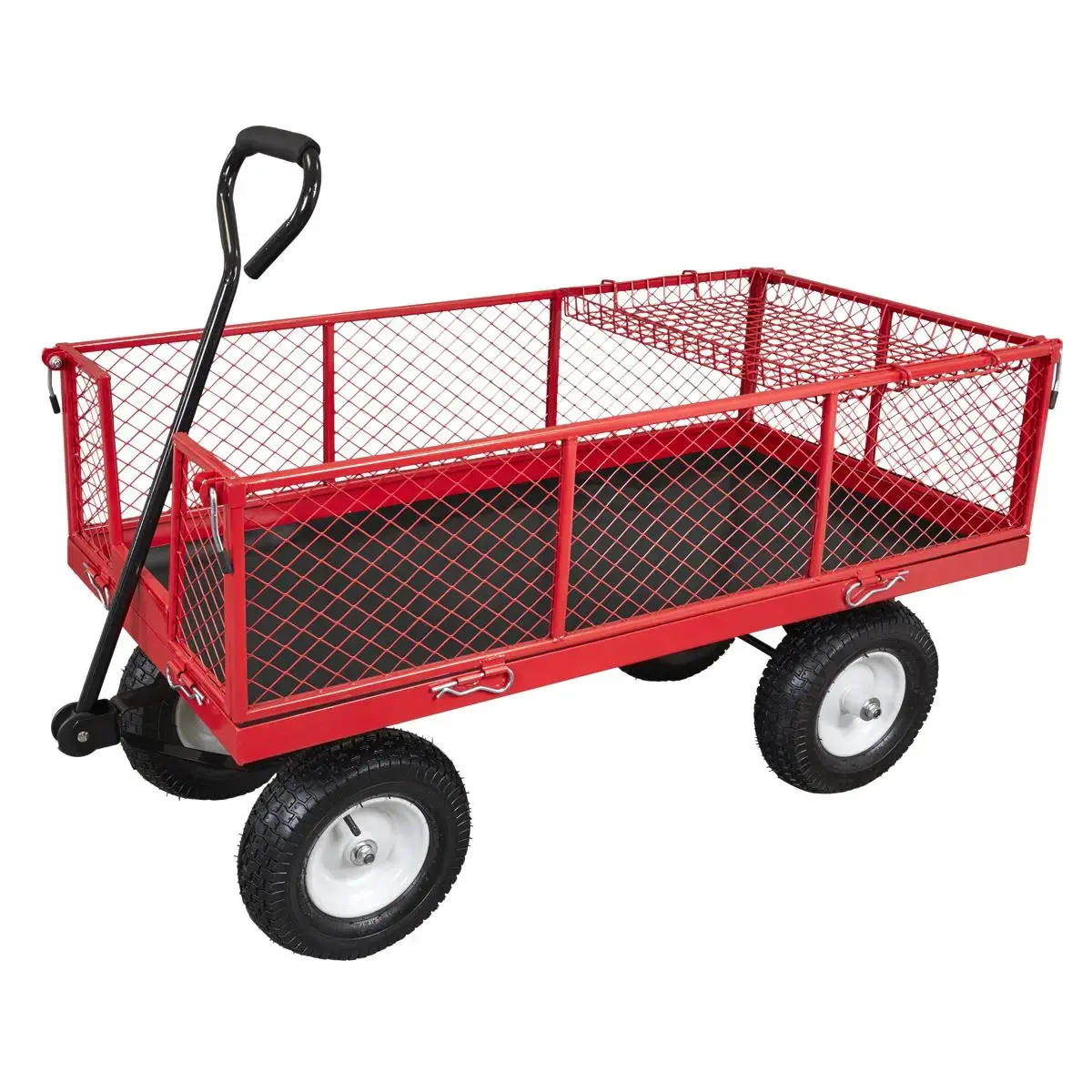 Sealey Platform Truck With Sides Pneumatic Tyres 450Kg Capacity 1