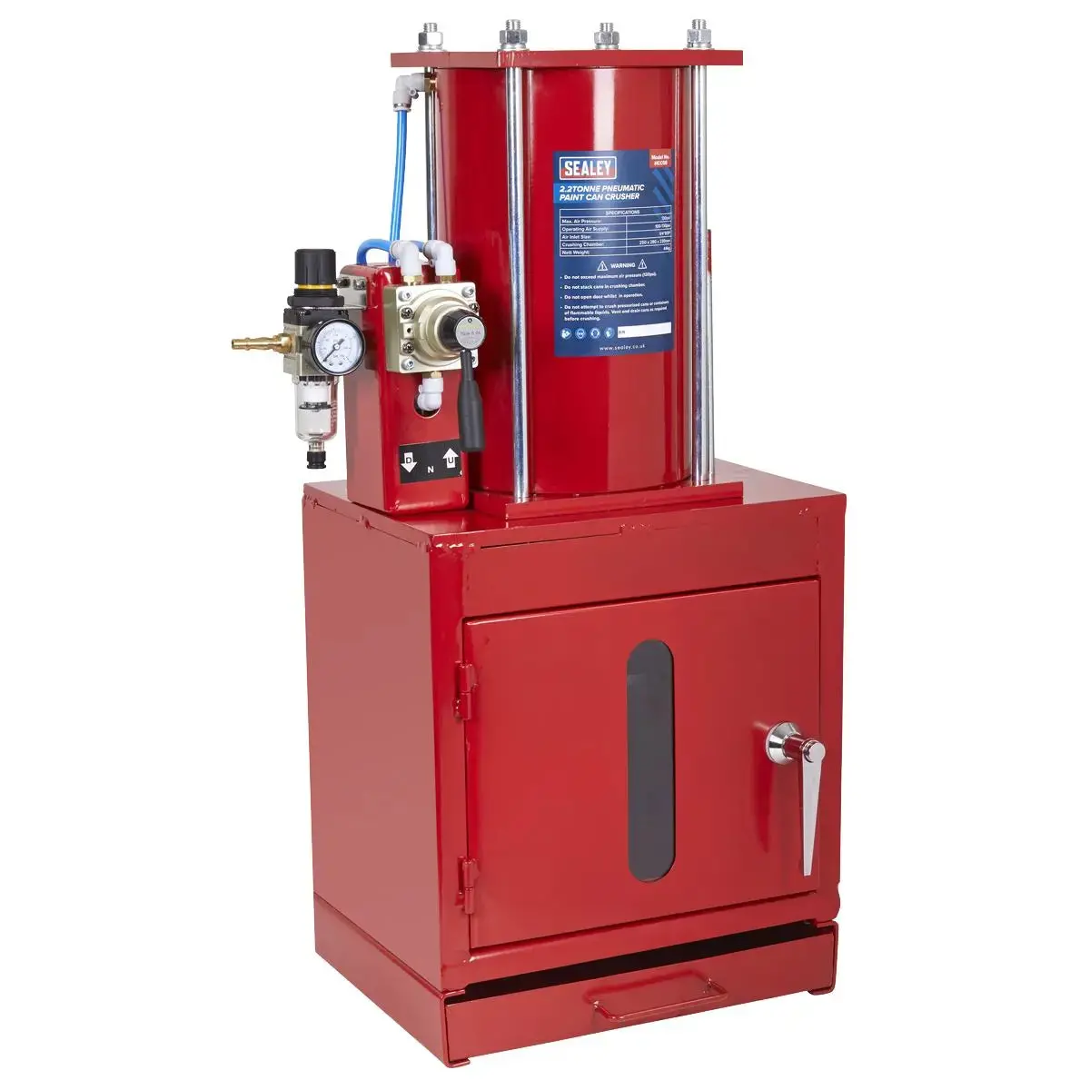 Sealey Pneumatic Paint Can Crusher 2.2 Tonne 1