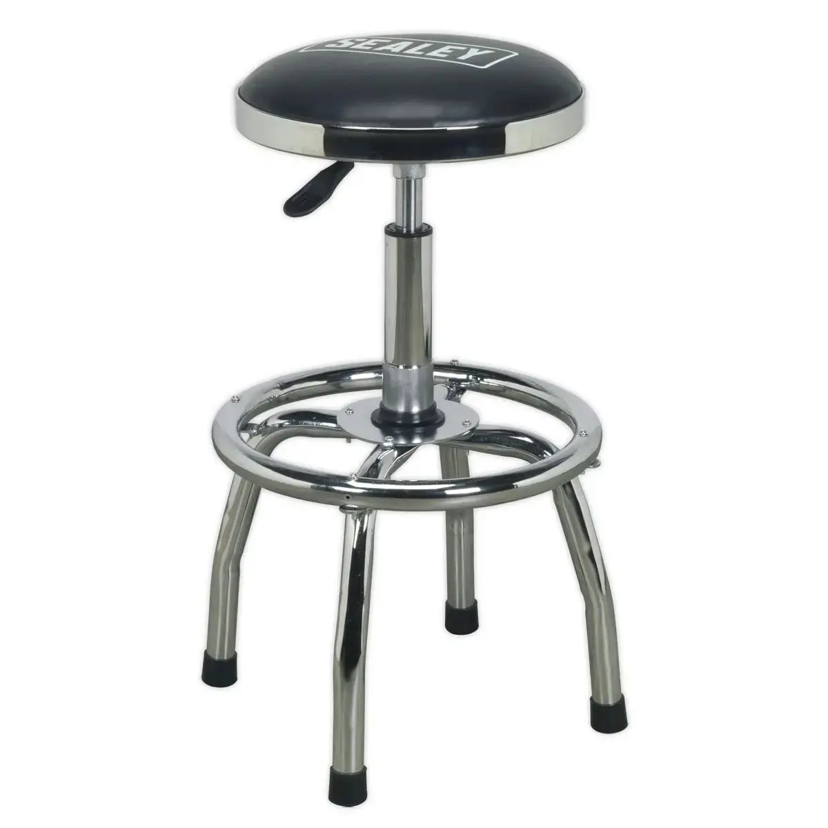 Sealey Pneumatic Stool Heavy-Duty Workshop With Adjustable Height Swivel Seat 1