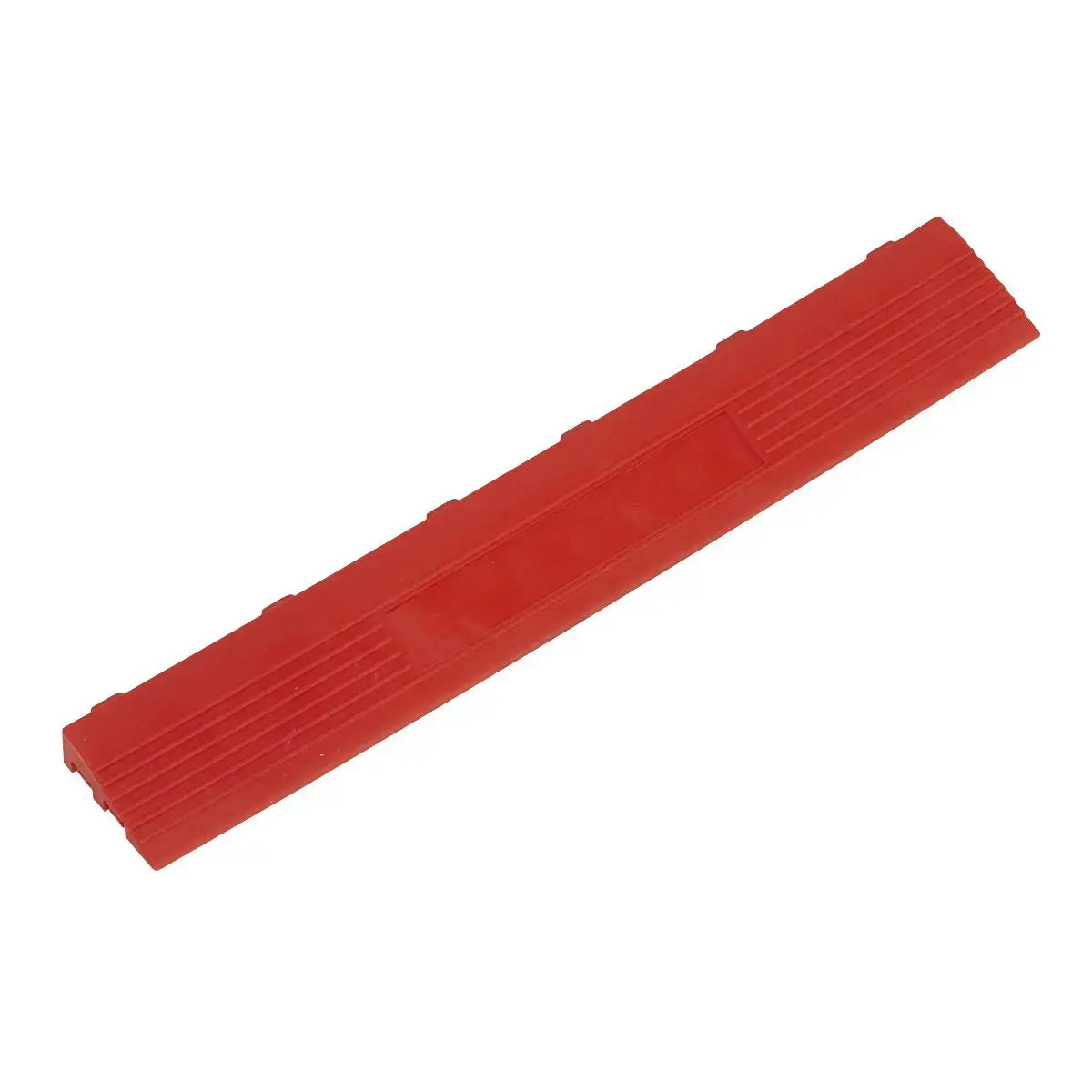 Sealey Polypropylene Floor Tile Edge 400 X 60Mm Red Female - Pack Of 6 1