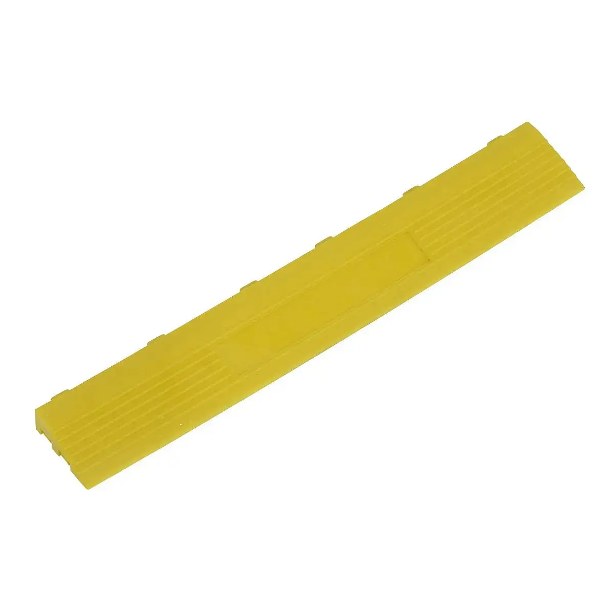 Sealey Polypropylene Floor Tile Edge 400 X 60Mm Yellow Female - Pack Of 6 1