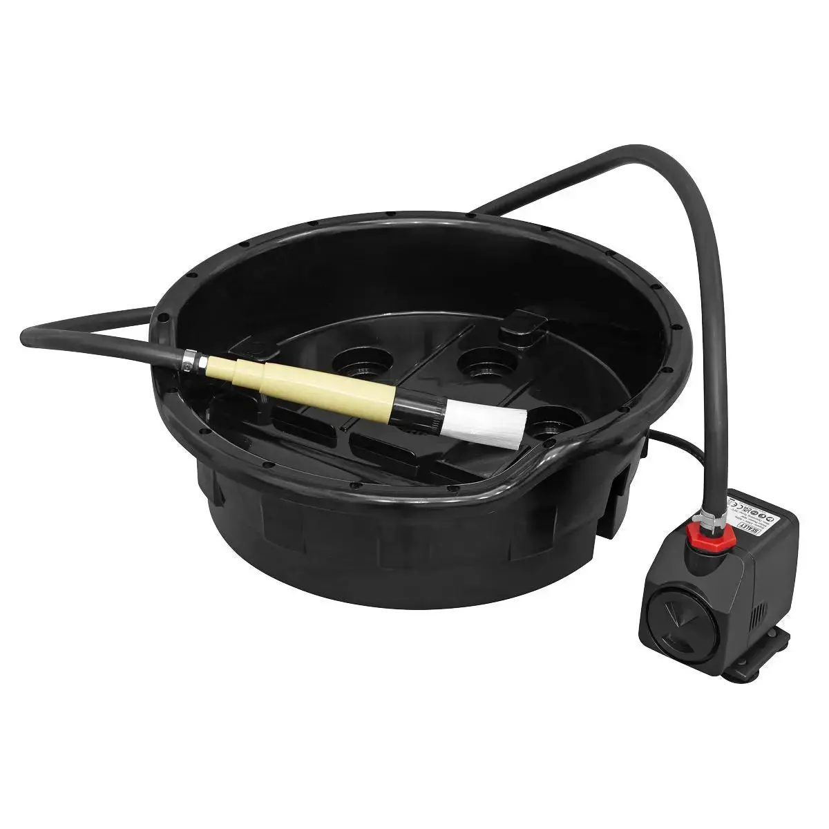 Sealey Portable Bucket Parts Washer With Brush 14L 1