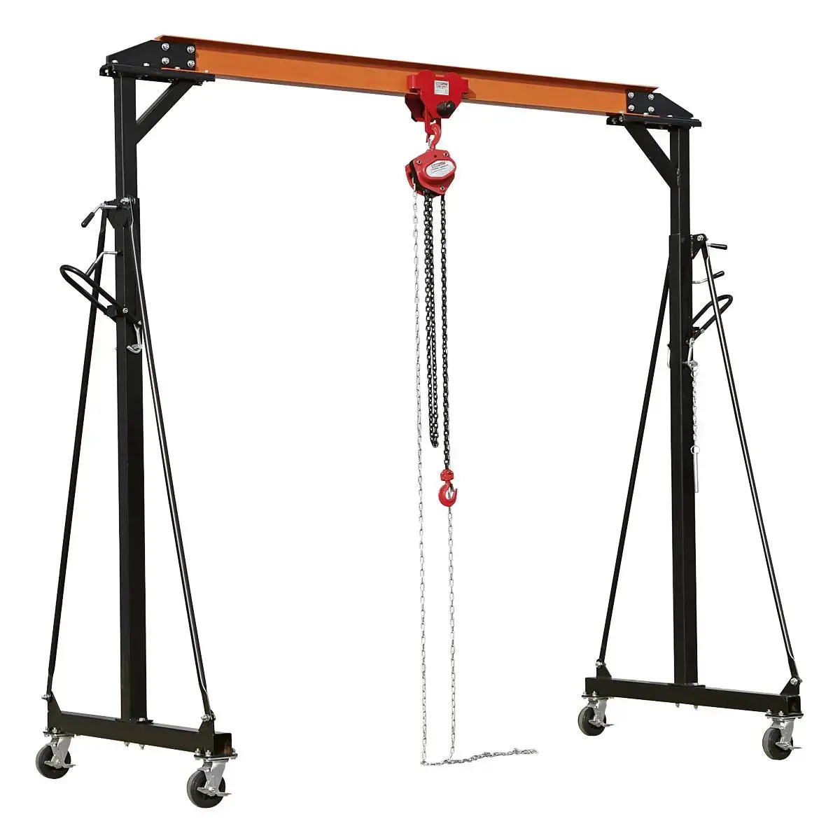 Sealey Portable Lifting Adjustable Gantry Crane 1 Tonne & Hoist Combo 1