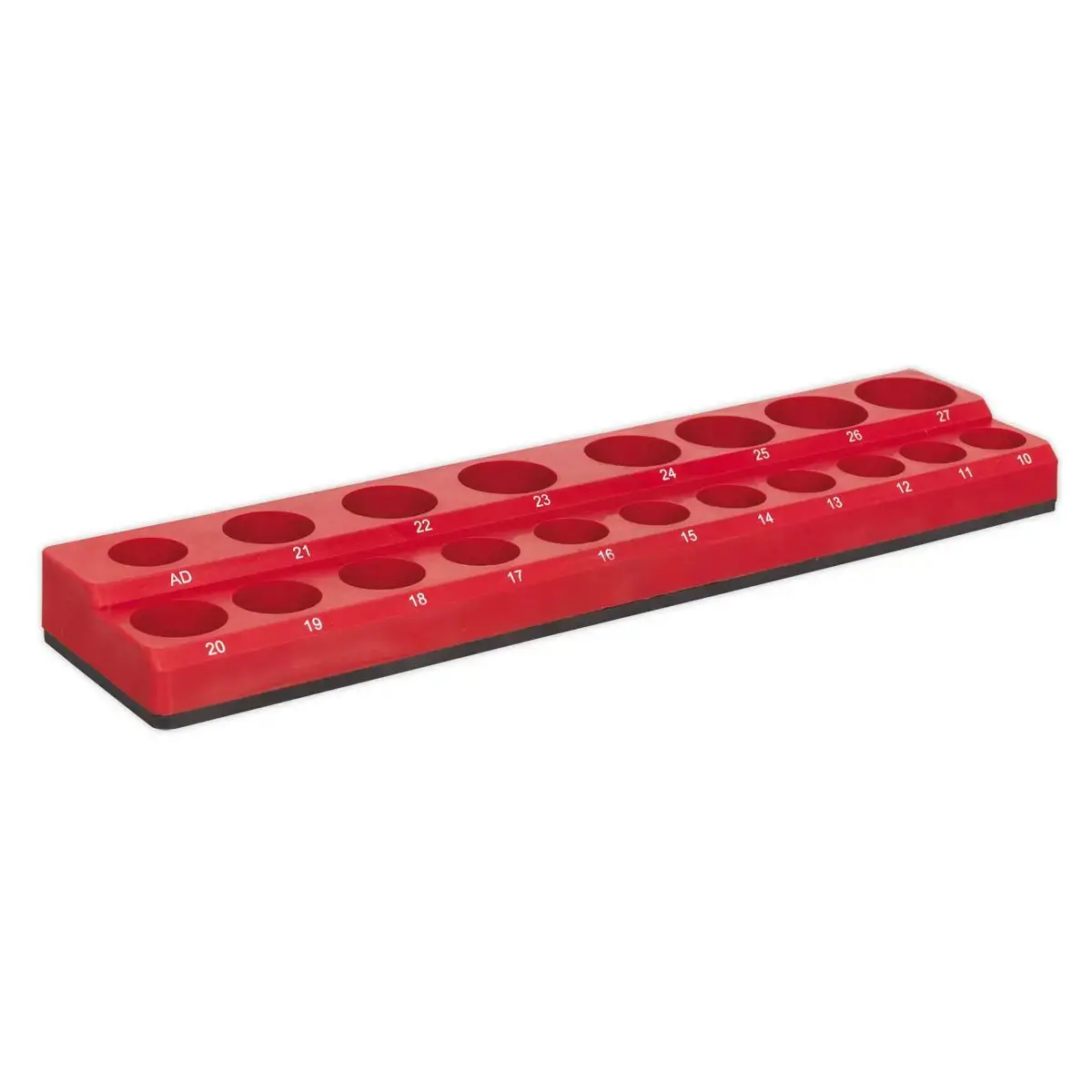 Sealey Premier 1/2" Drive Magnetic Socket Holder 10-27Mm 19 Sockets Storage 1