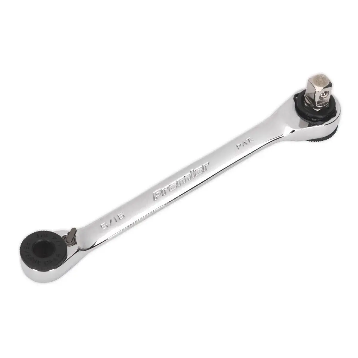 Sealey Premier 1/4" Hex X 5/16" Hex Reversible Ratchet Spanner With 1/4" Drive Adaptor 1