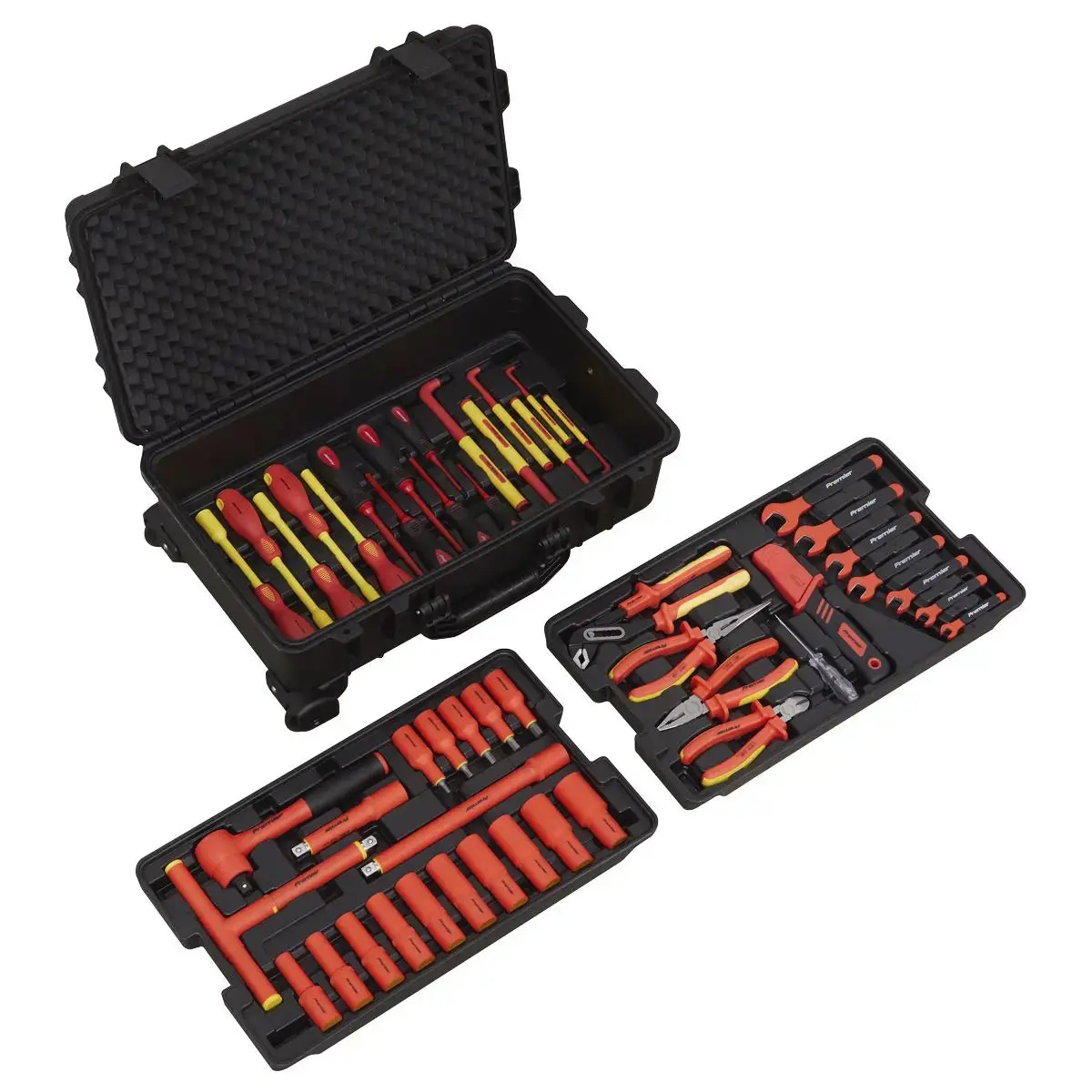 Sealey Premier 1000V Insulated Tool Kit 1/2"Sq Drive 49Pc 1