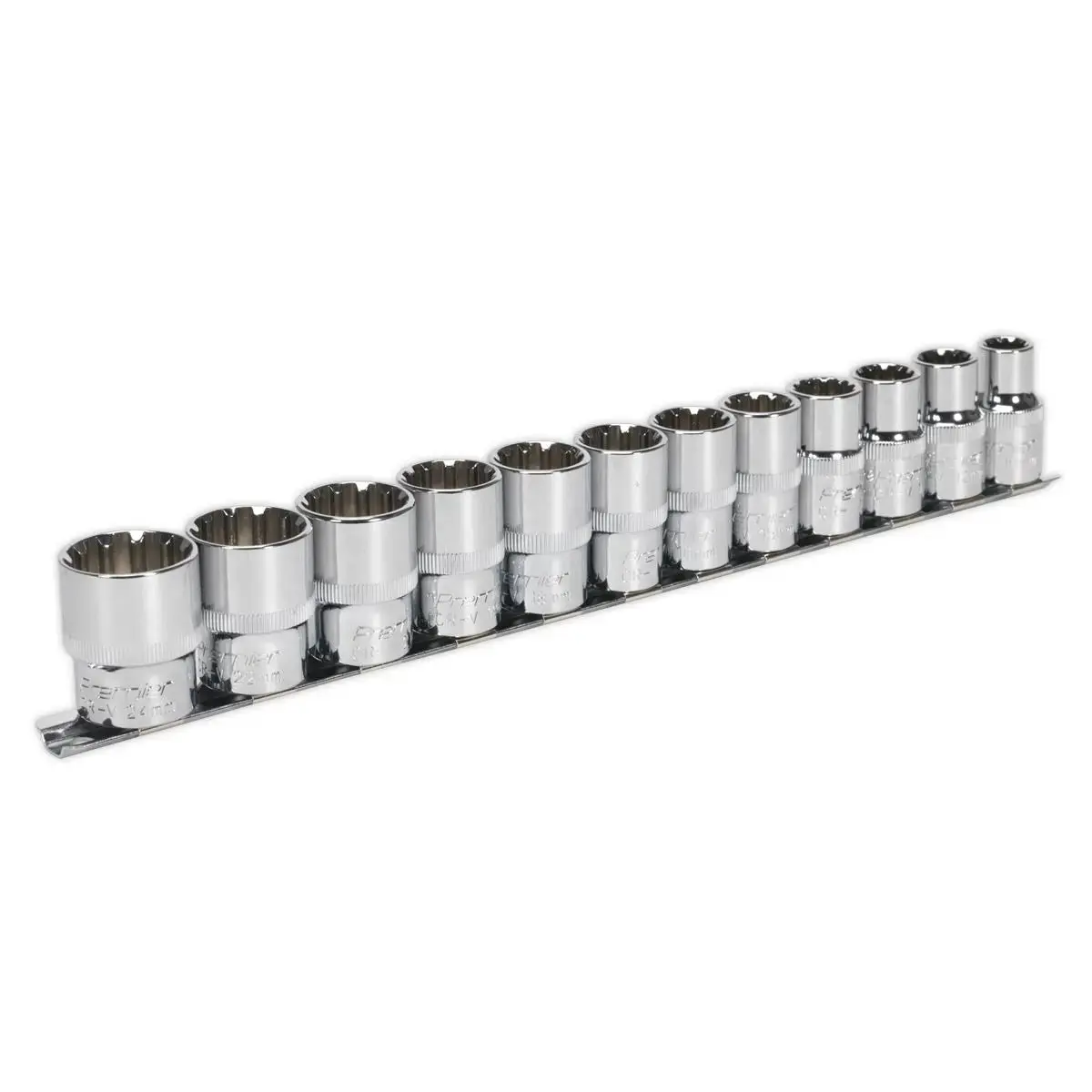 Sealey Premier 12 Piece 1/2" Total Drive Socket Set 10-24Mm 1