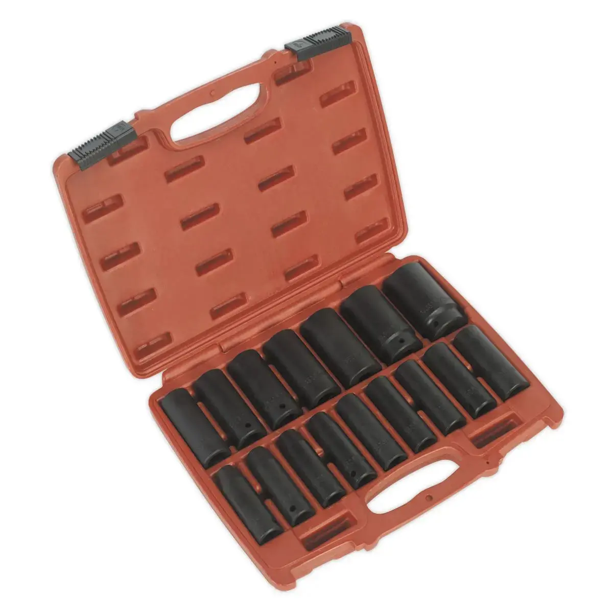 Sealey Premier 16 Piece 1/2" Drive Deep Impact Socket Set 10-32Mm 1