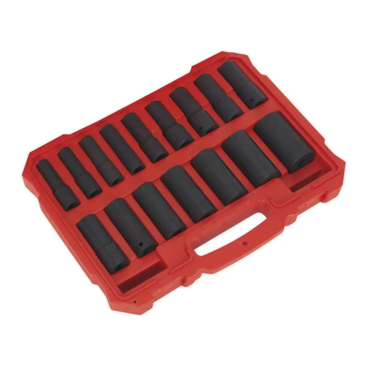 Sealey Premier 16 Piece 1/2" Drive Deep Lock On Impact Socket Set 10-32Mm Rounded 2