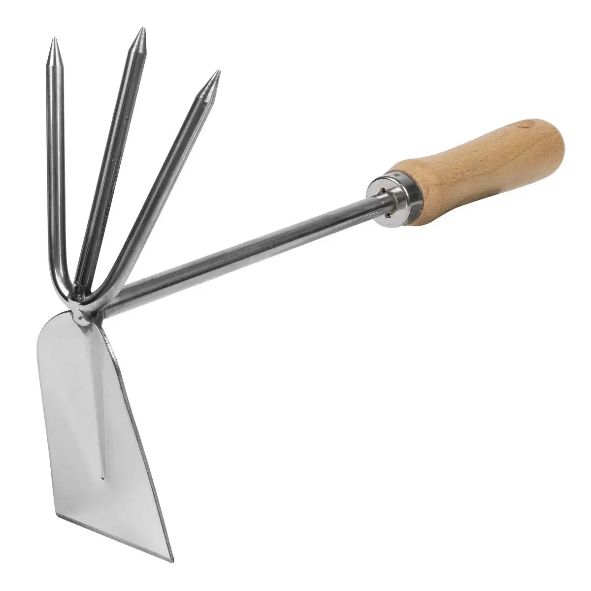 Sealey Premier  2-In-1 Hoe And Cultivator With Ash Handle & Stainless Steel Tines/Blade 1