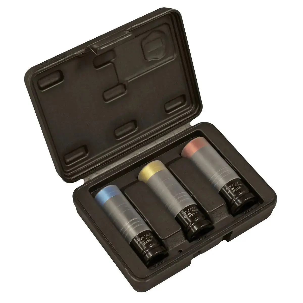 Sealey Premier 3 Piece 1/2" Drive Alloy Wheel Ultra Power Impact Socket Set Sleeved 1