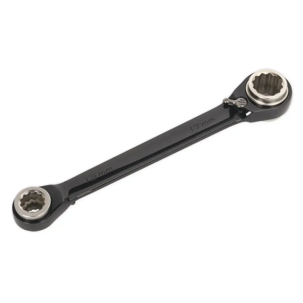 Sealey Premier 4 In 1 Reversible Ratchet Ring Spanner 10, 13, 17, 19Mm Ring Design 1