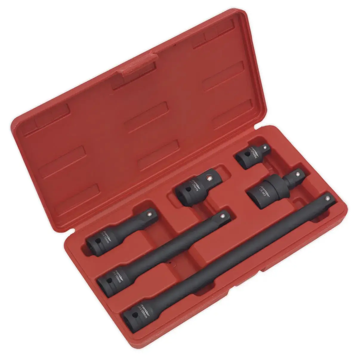 Sealey Premier 6 Piece 1/2" Drive Impact Adaptor & Extension Bar Set Socket 1