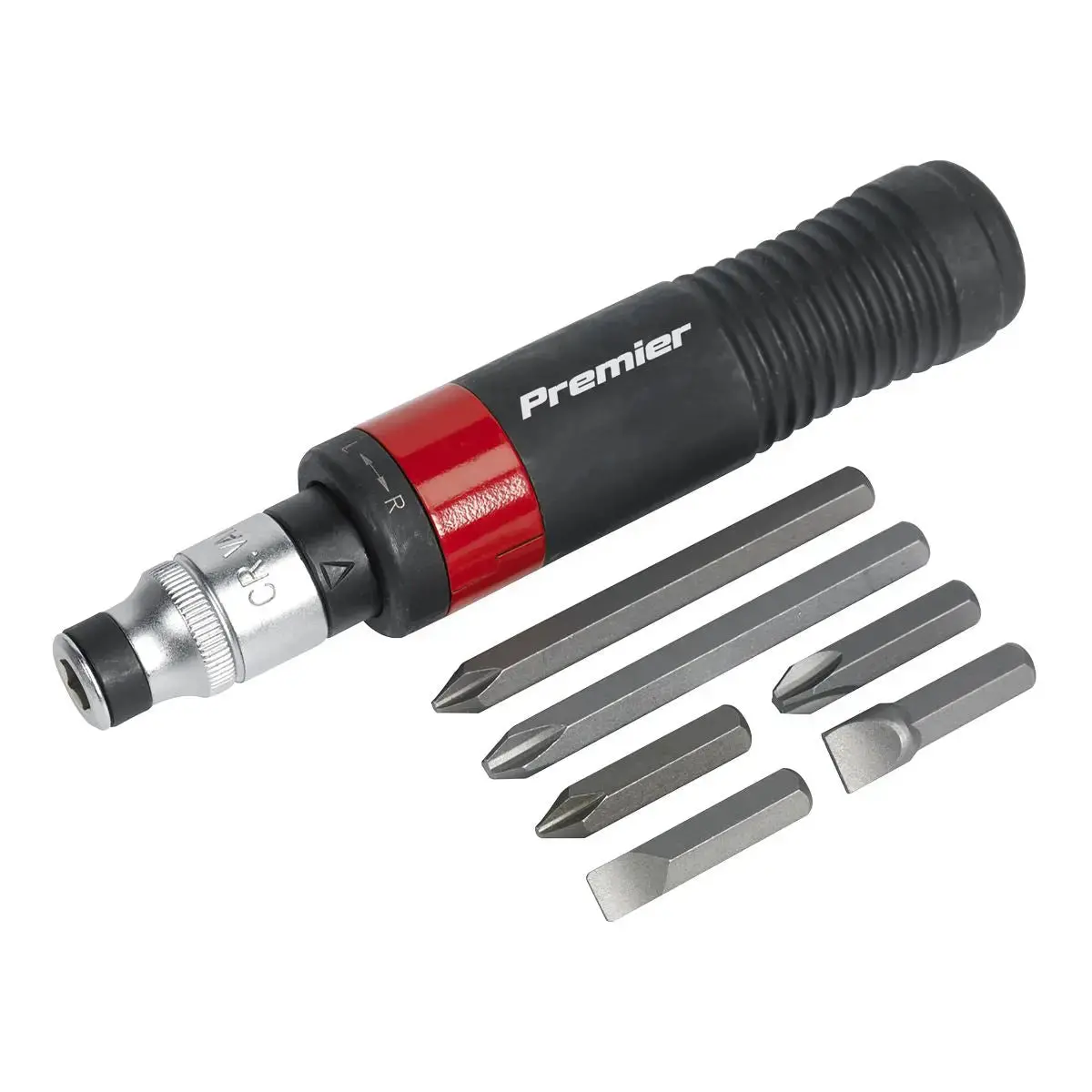 Sealey Premier 8 Piece Heavy Duty Impact Driver Set Contoured Grip Twist Reverse 1