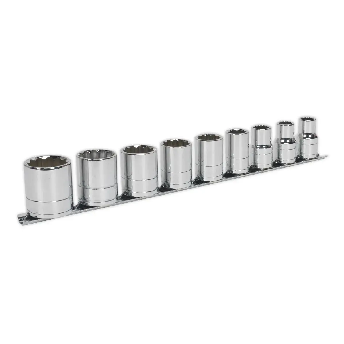 Sealey Premier 9 Piece 1/2" Drive Whitworth Socket Set 1/8"-5/8" Classic Car 1
