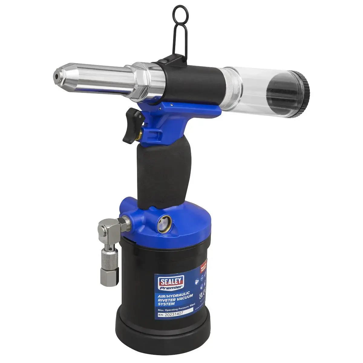 Sealey Premier Air/Hydraulic Riveter Heavy-Duty Vacuum System 1