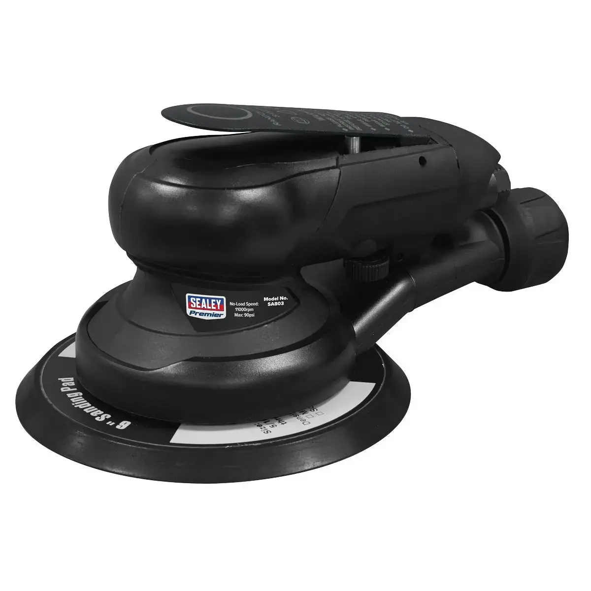 Sealey Premier Air Palm Orbital Sander 6" Ø150mm Dust-Free 1
