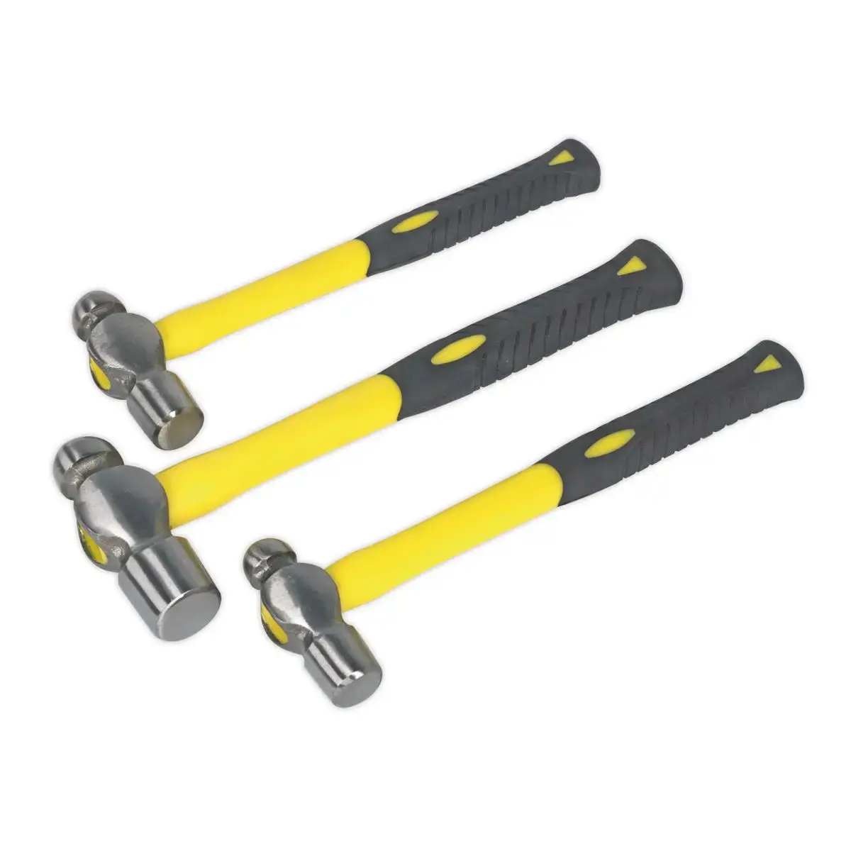 Sealey Premier Ball Pein Hammer Set 3Pc With Fibreglass Shafts 1