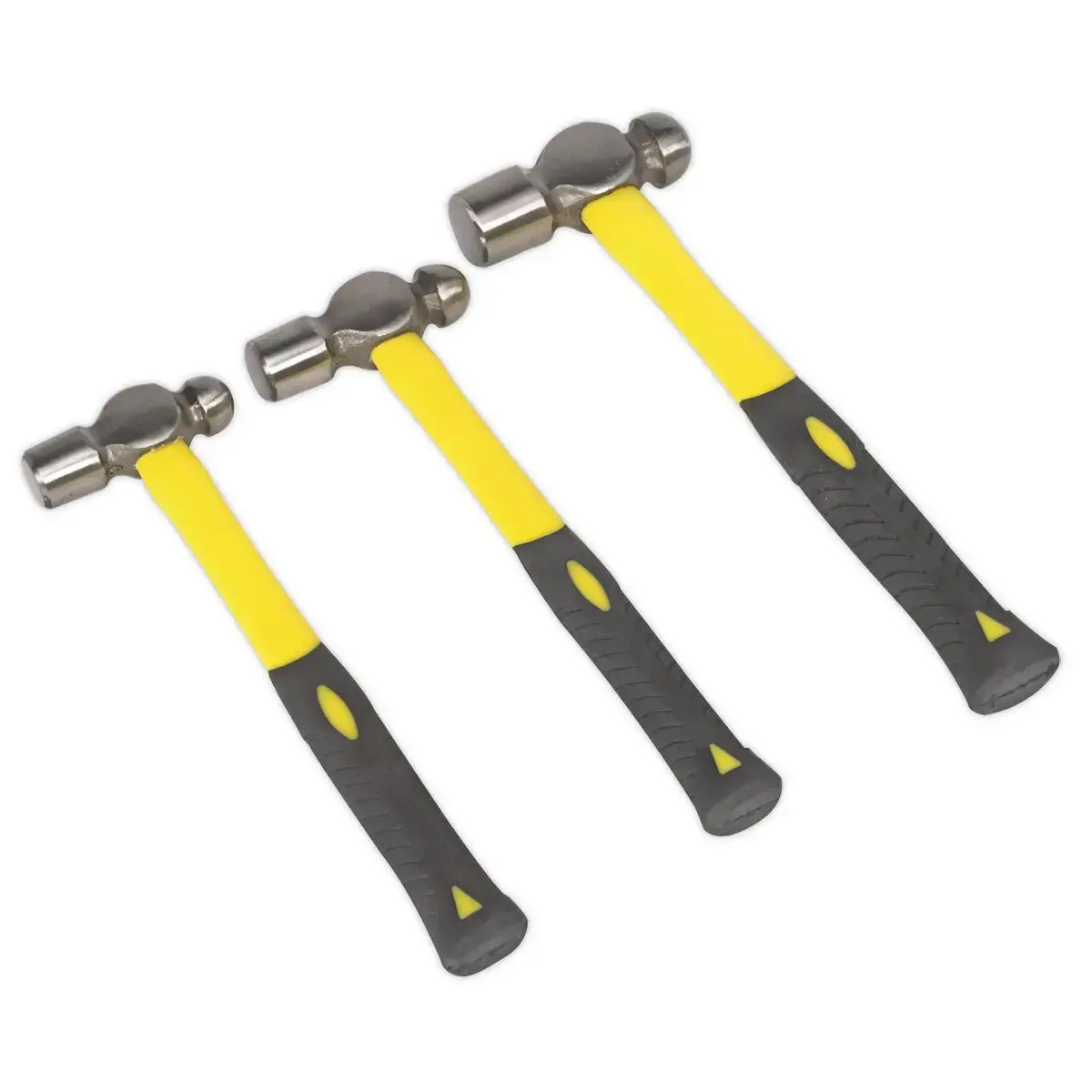 Sealey Premier Ball Pein Hammer Set 3Pc With Fibreglass Shafts 2
