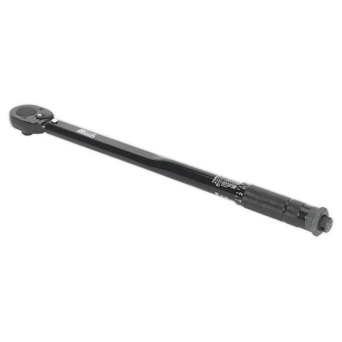 Sealey Premier Black 1/2" Drive Calibrated Micrometer Torque Wrench 27-204Nm 1