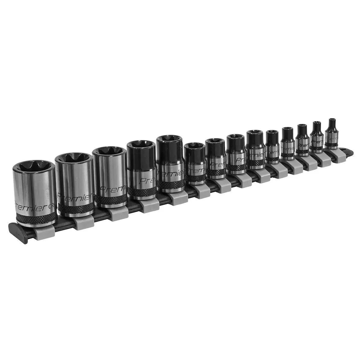 Sealey Premier Black 14 Piece 1/4" 3/8" 1/2" Drive Trx-Star Socket Set E4-E24 1