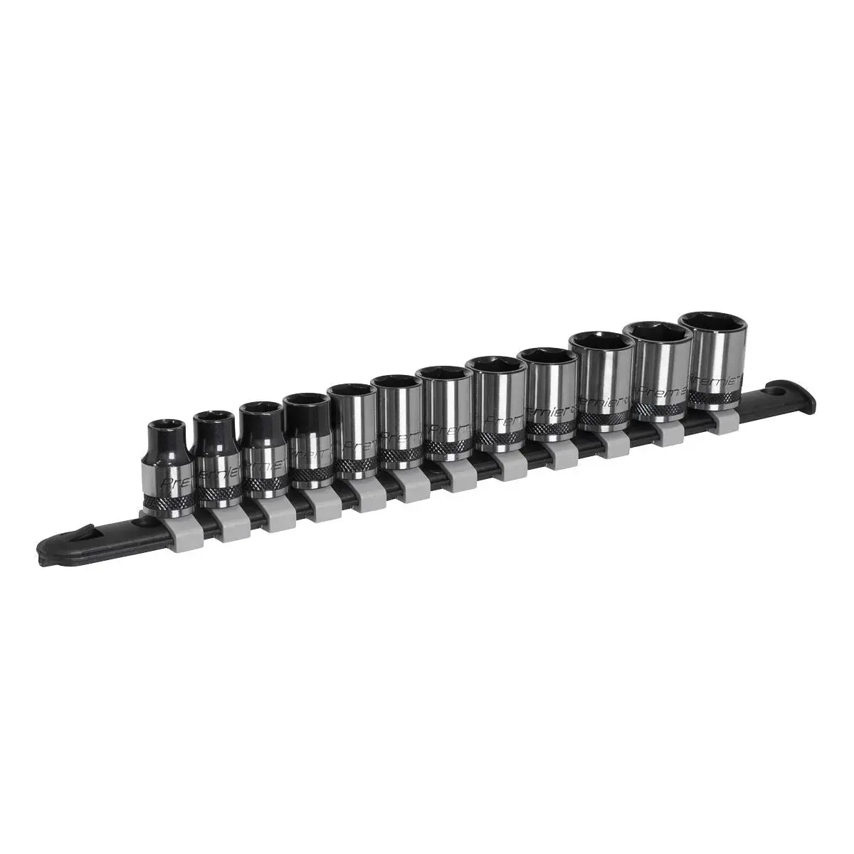 Sealey Premier Black Socket Set 12Pc 3/8"Sq Drive Metric - Premier Black 1