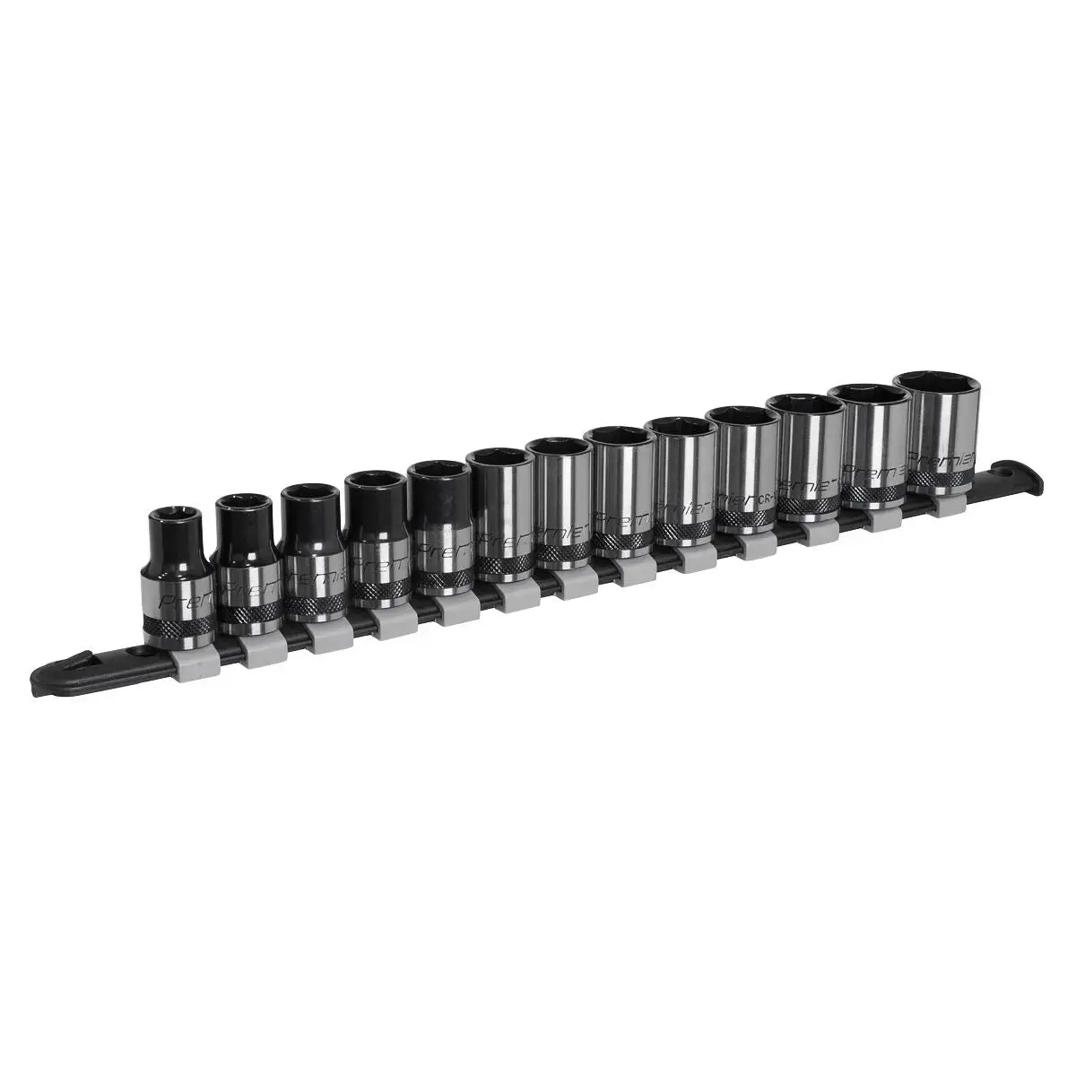 Sealey Premier Black Socket Set 13Pc 1/2"Sq Drive Metric - Premier Black 1
