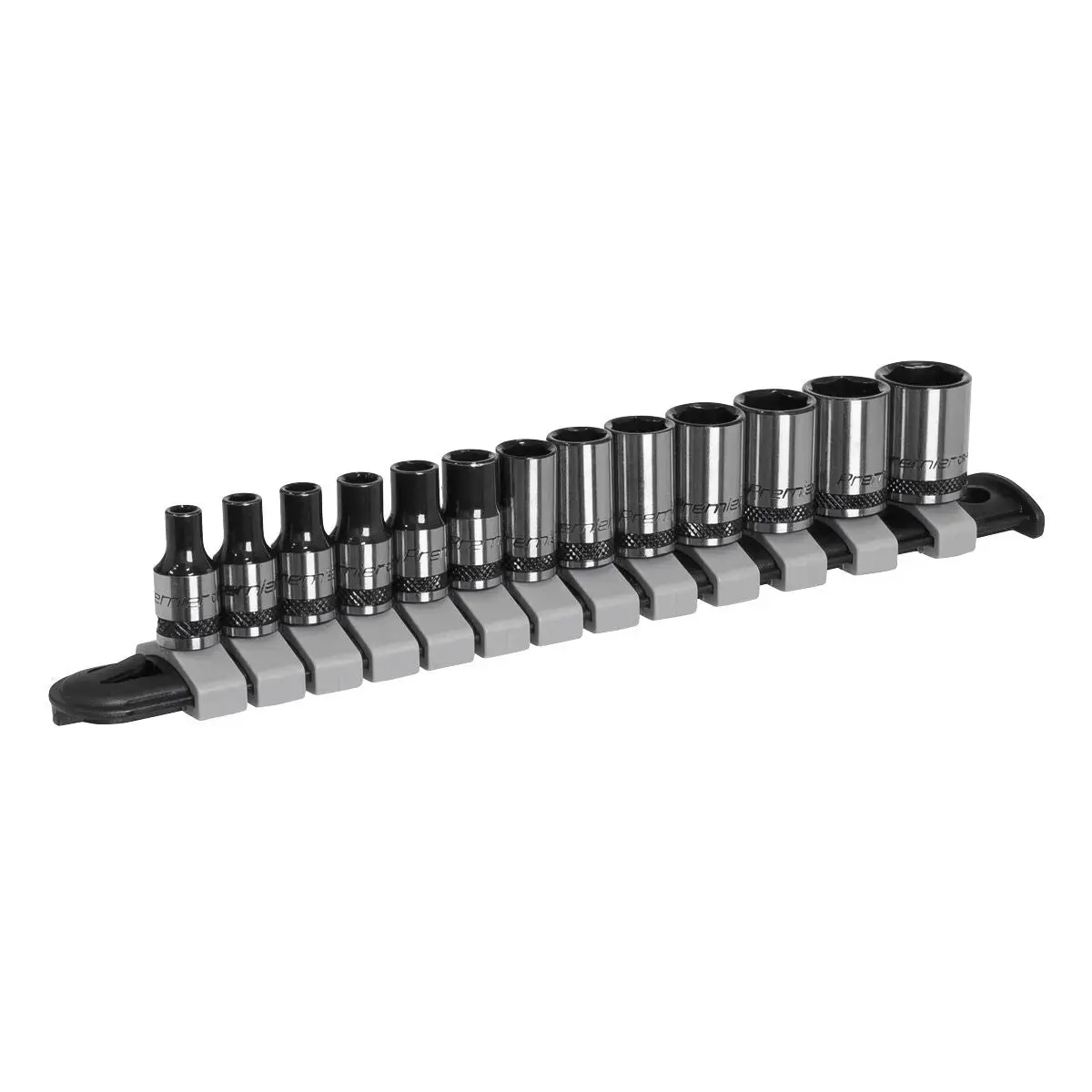 Sealey Premier Black Socket Set 13Pc 1/4"Sq Drive Metric - Premier Black 1