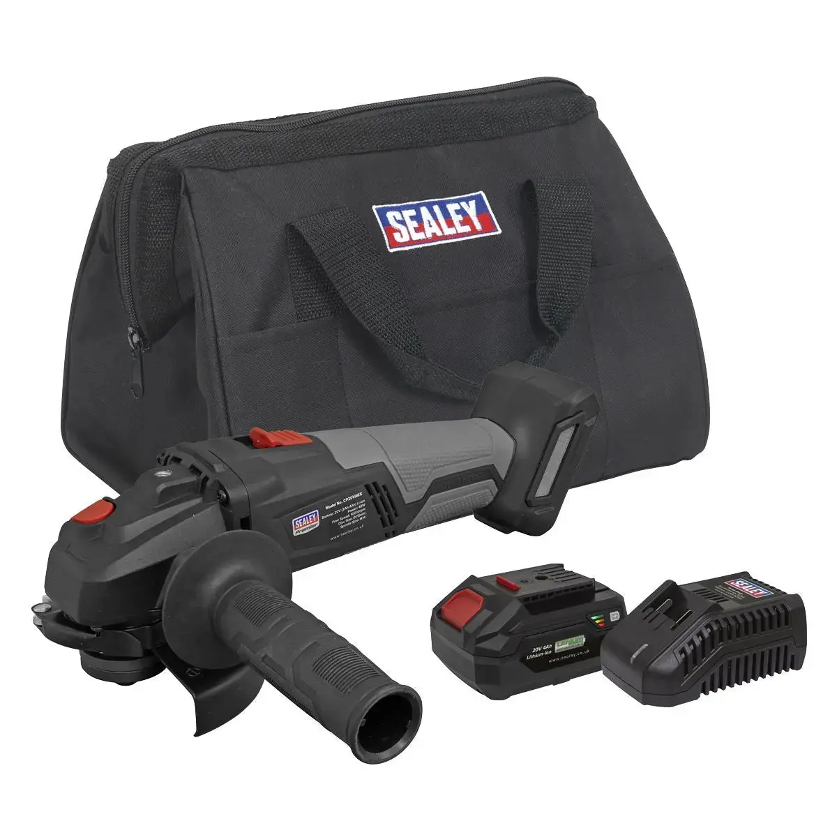 Sealey Premier Brushless Angle Grinder Kit Ø115mm 20V 4Ah Sv20 Series 1