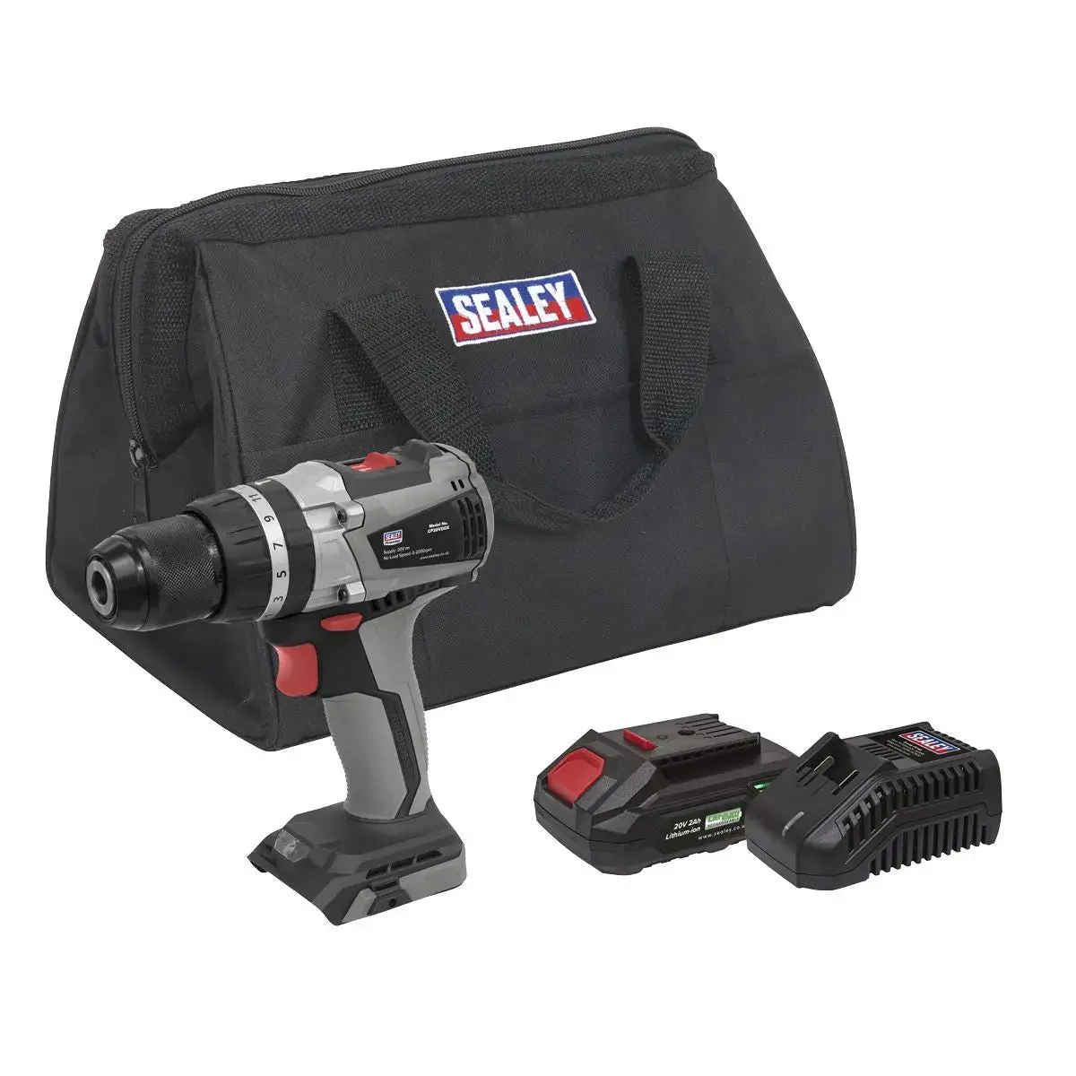 Sealey Premier Brushless Combi Drill Kit Ø13mm 20V 2Ah Sv20 Series 1