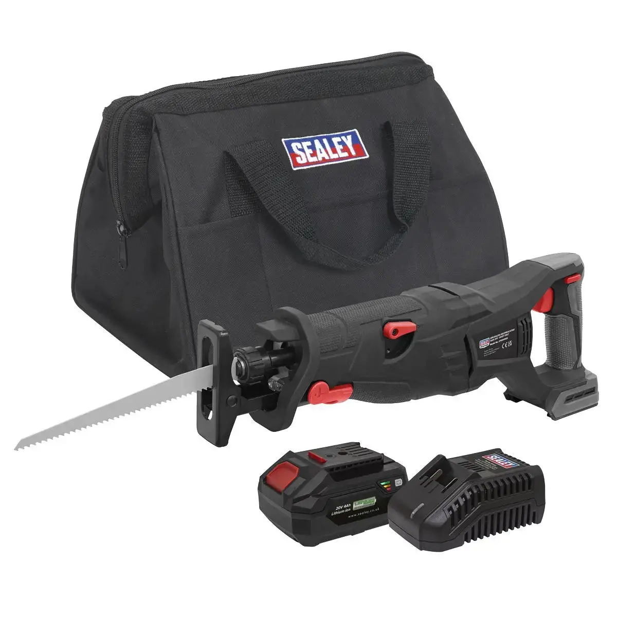 Sealey Premier Brushless Reciprocating Saw 20V 4Ah Sv20 Series Kit 1