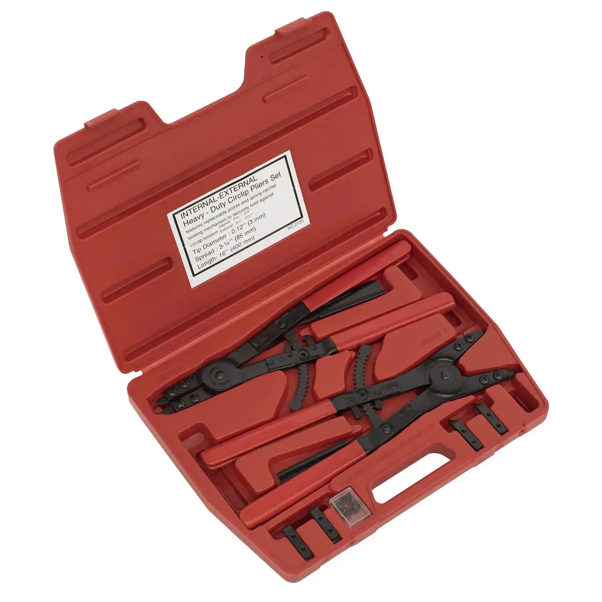 Sealey Premier Circlip Pliers Set Internal/External 400Mm Heavy-Duty 1