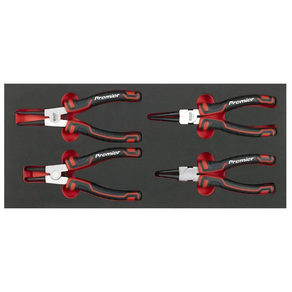 Sealey Premier Circlip Pliers Set With Tool Tray 4Pc 1