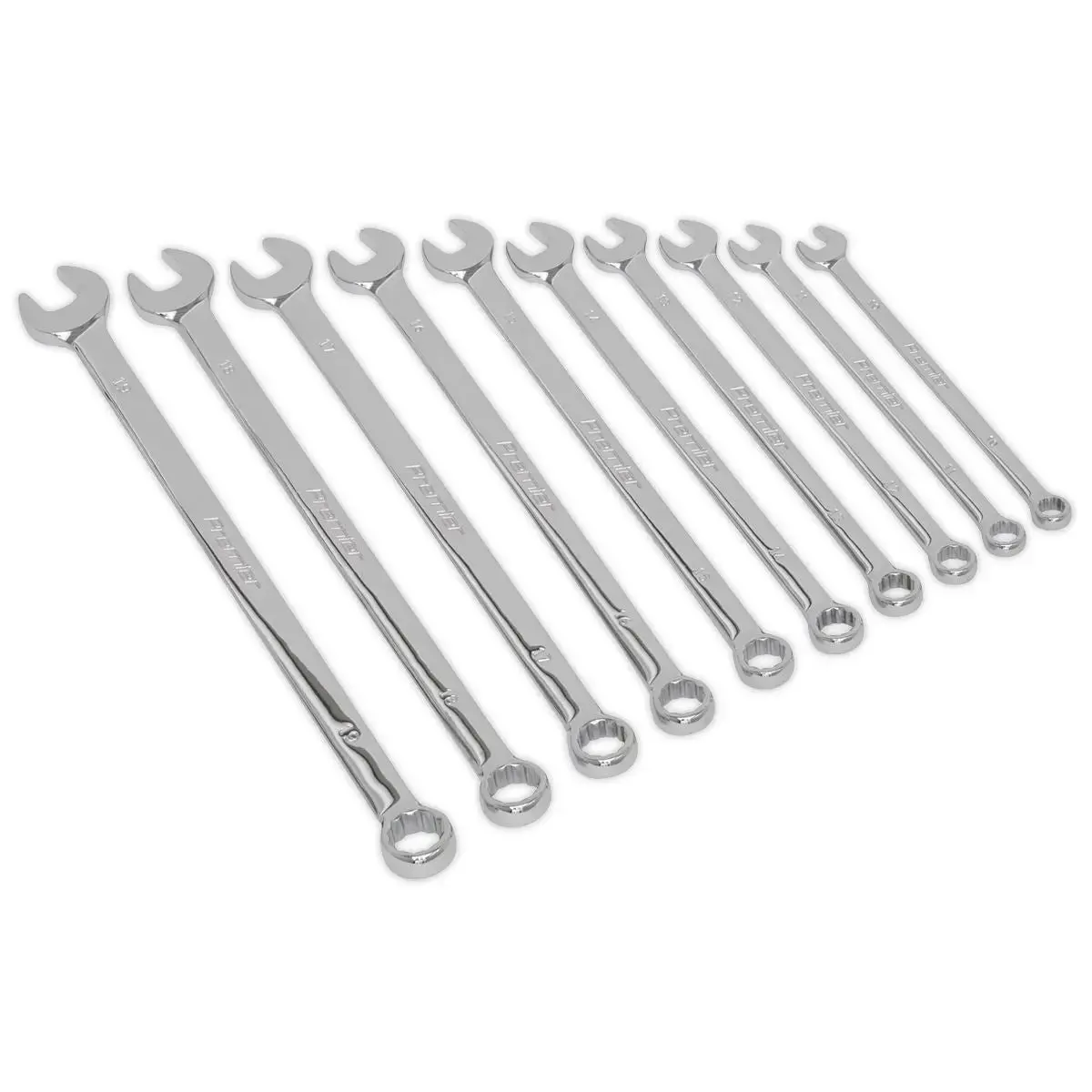 Sealey Premier Combination Spanner Set 10Pc Extra-Long Metric 1