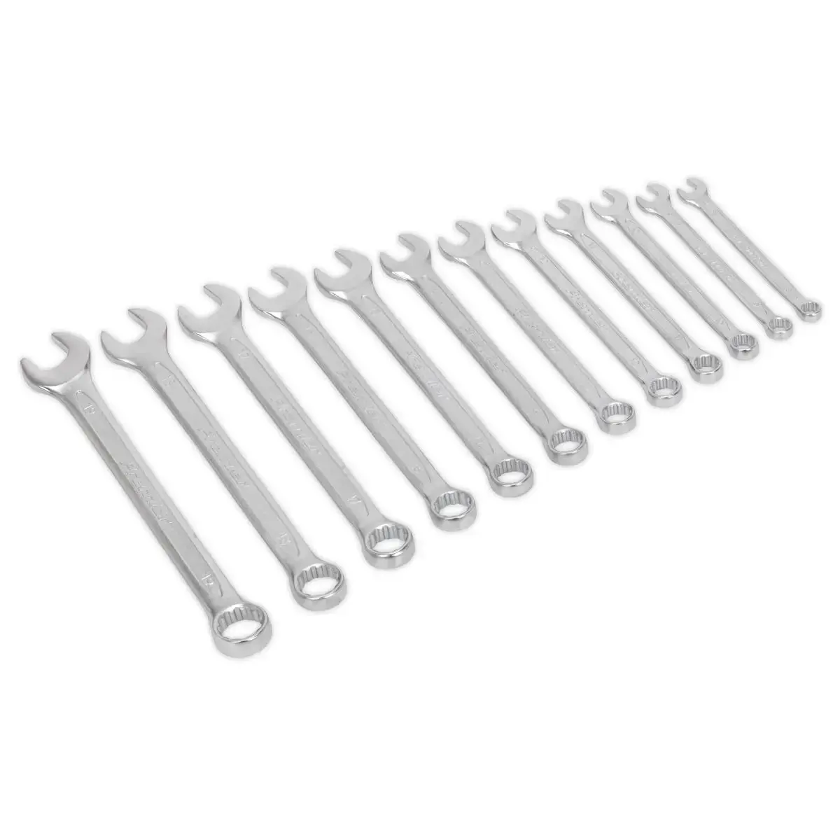 Sealey Premier Combination Spanner Set 12Pc Cold Stamped Metric 1