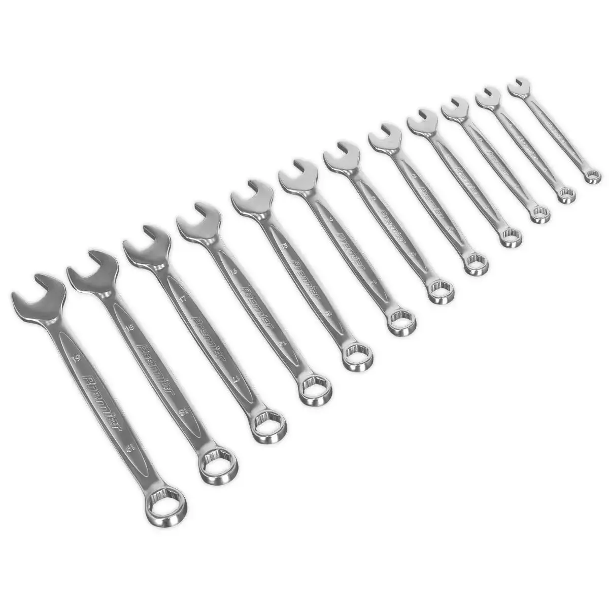 Sealey Premier Combination Spanner Set 12Pc Lock-On™ 6Pt - Metric 1
