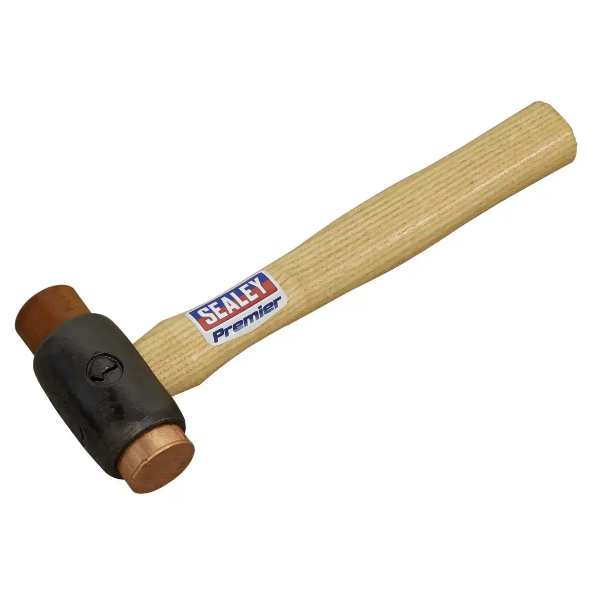 Sealey Premier Copper/Rawhide Faced Hammer 1.5Lb Hickory Shaft 1