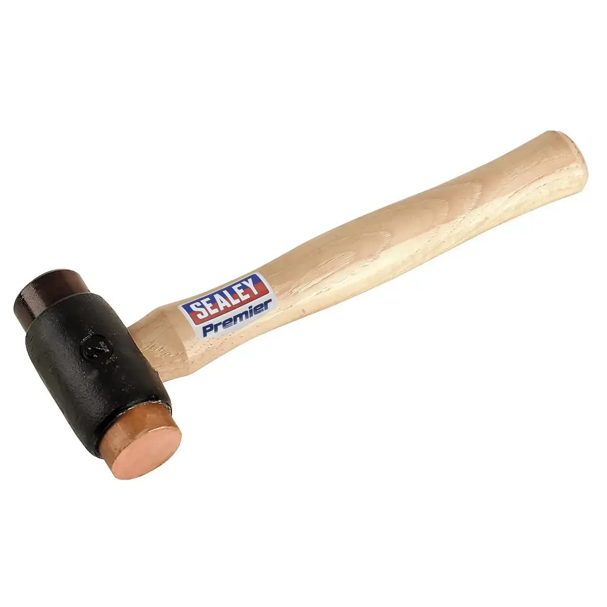 Sealey Premier Copper/Rawhide Faced Hammer 2.25Lb Hickory Shaft 1