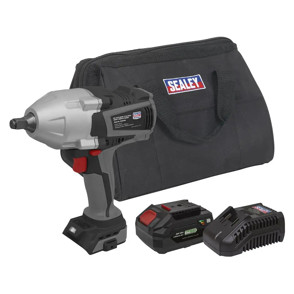 Sealey Premier Cordless Impact Wrench Kit 20V 4Ah Sv20 Series 1