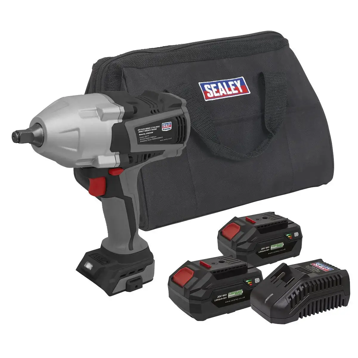 Sealey Premier Cordless Impact Wrench Kit 20V Sv20 Series - 2 Batteries 1