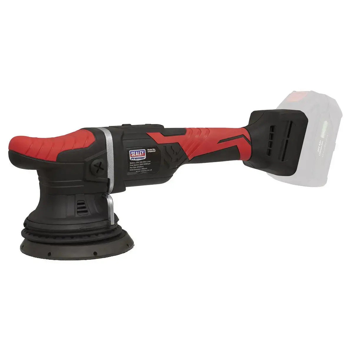 Sealey Premier Cordless Orbital Polisher Ø125mm 20V Sv20 Series Lithium-Ion - Body Only 1