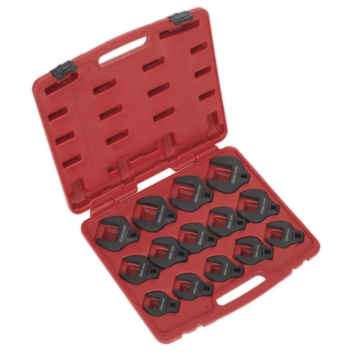 Sealey Premier Crow's Foot Spanner Set 14Pc 1/2"Sq Drive Metric 1