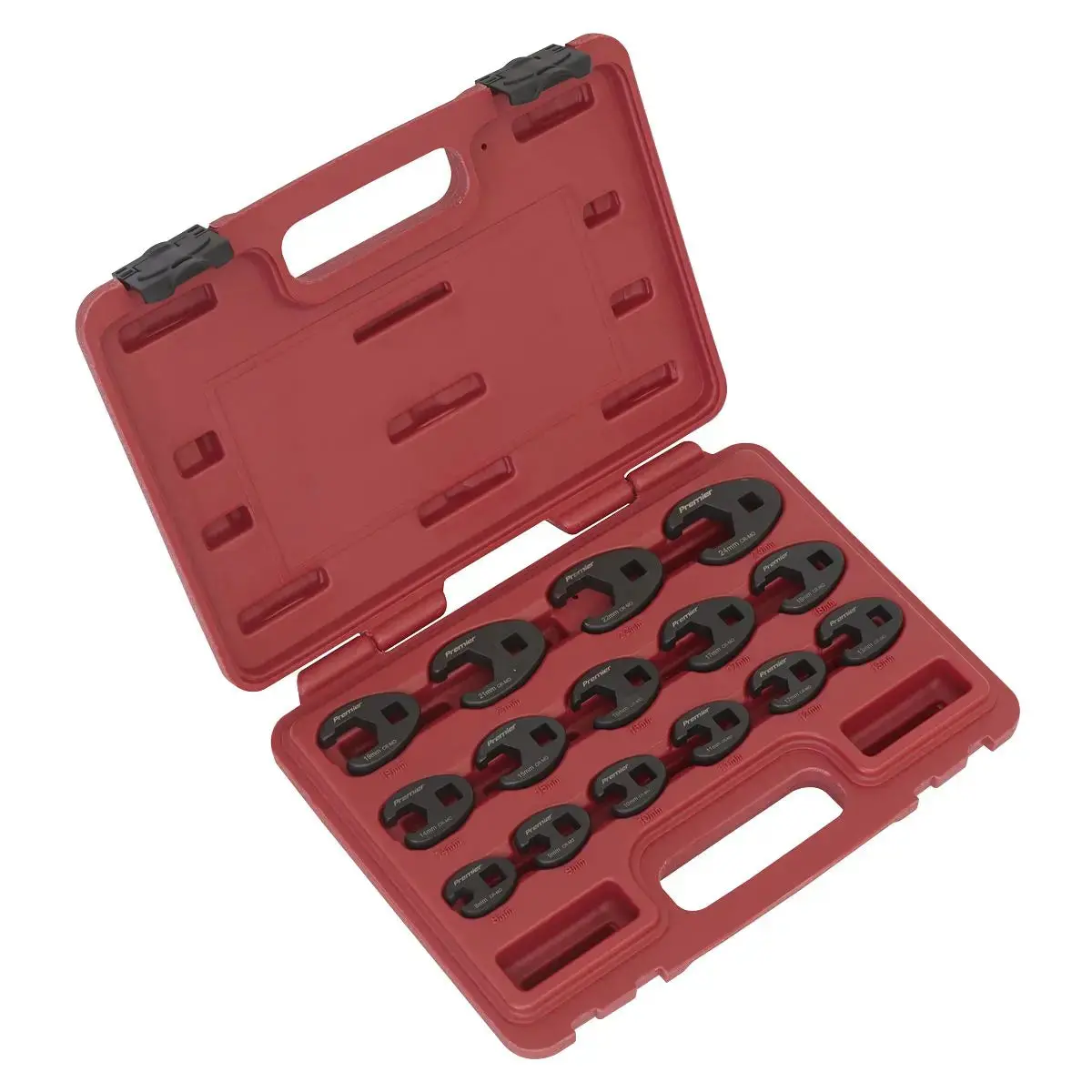 Sealey Premier Crow's Foot Spanner Set 15Pc 3/8"Sq Drive Metric 1