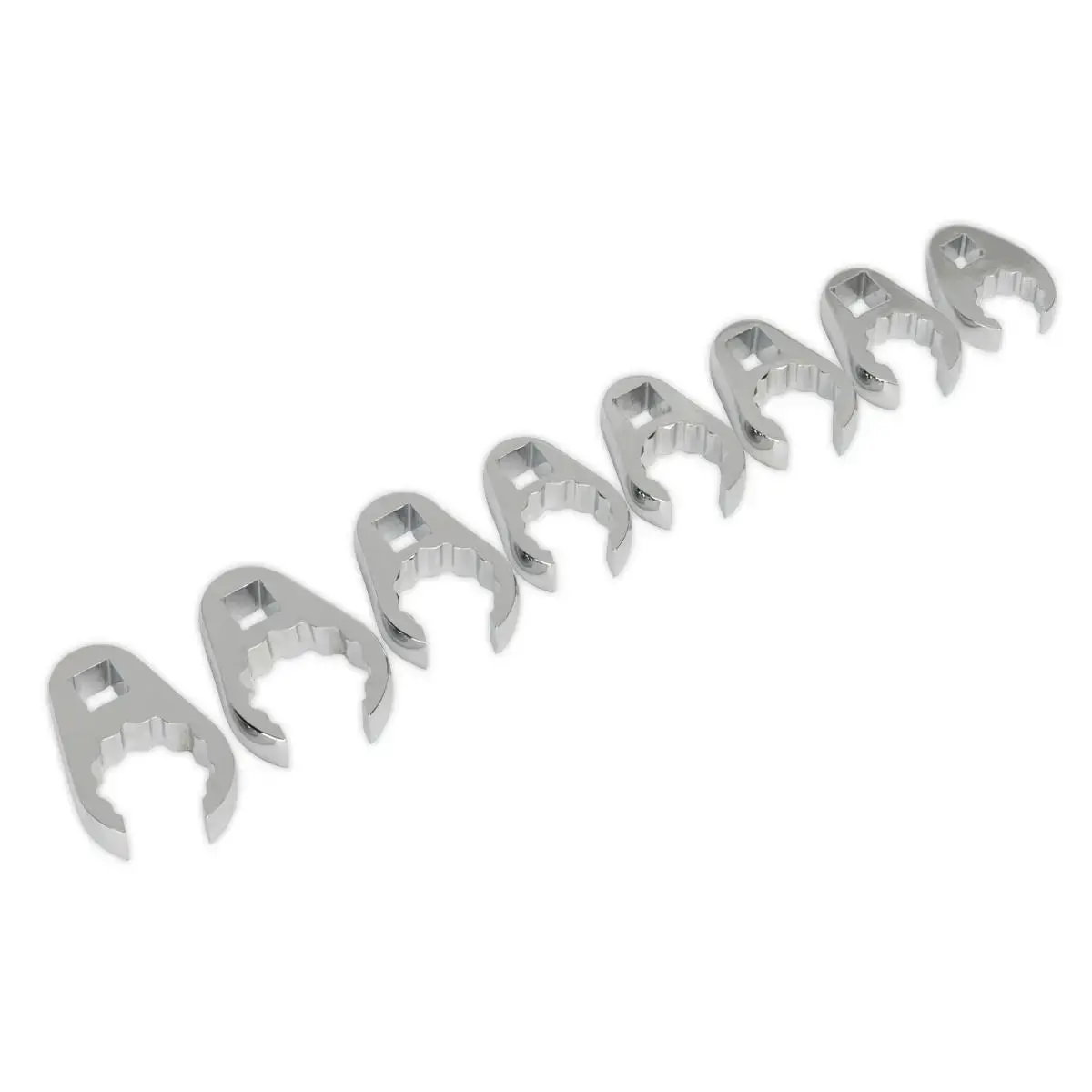 Sealey Premier Crow's Foot Spanner Set 8Pc 1/2"Sq Drive Metric 1
